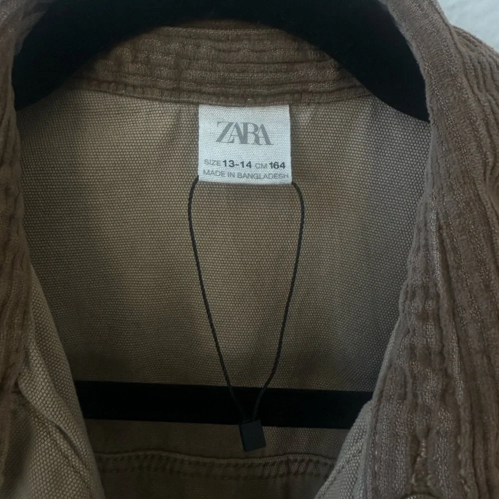 Zara Tan Lightweight Shirt Jacket - Boys 13-14 - Picture 3 of 3